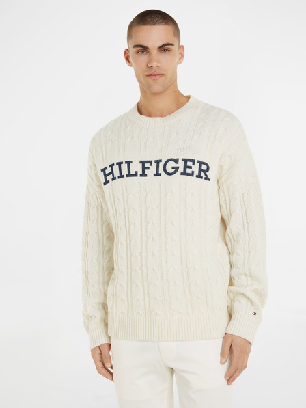 Tommy Hilfiger Cable Monotype Crew Neck Sweater